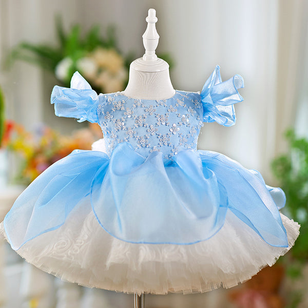 Girls Cute Birthday Dress Flower Girl Wedding Princess Dress