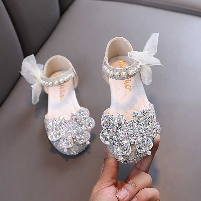 Cute New Baby Girl Princess Diamond Leather Shoes