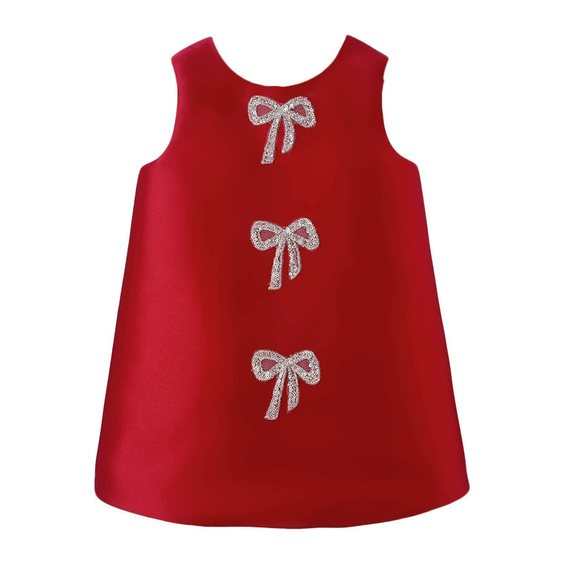 Girl Birthday Princess Dress Cute Girl Red Vest Dress