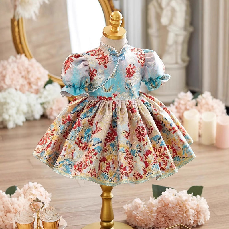 Baby Girl Birthday Dress Children's Baptism Princess Dress Flower Girl Cheongsam