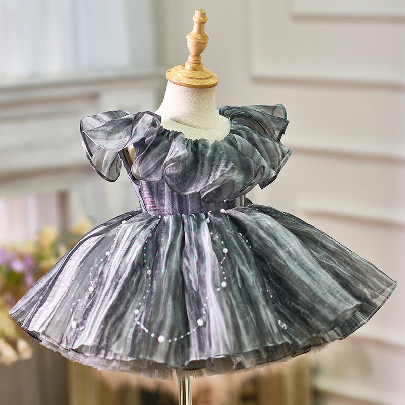 Cute Baby Girl Puffy Christmas Dress Toddler Birthday Princess Dress