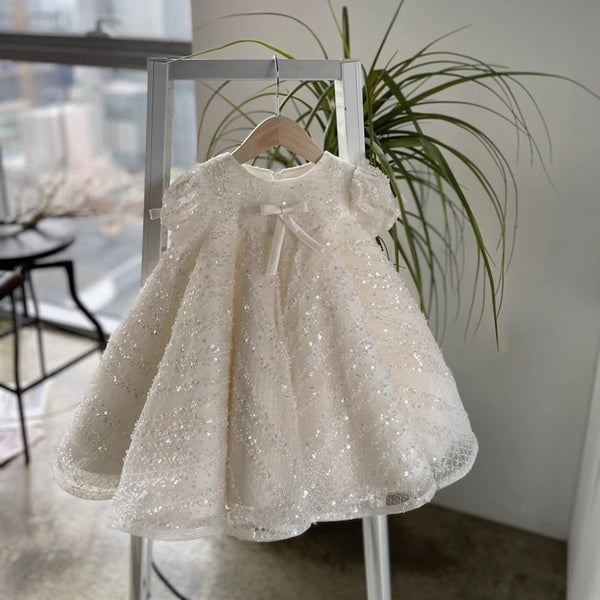 Cute Girls Christening Dress Toddler First Birthday Party Princess Dress