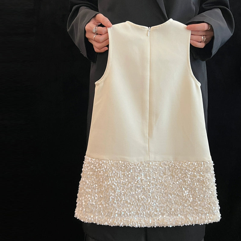 sequin vest dress Multi Premium Diamond Sequin Vest