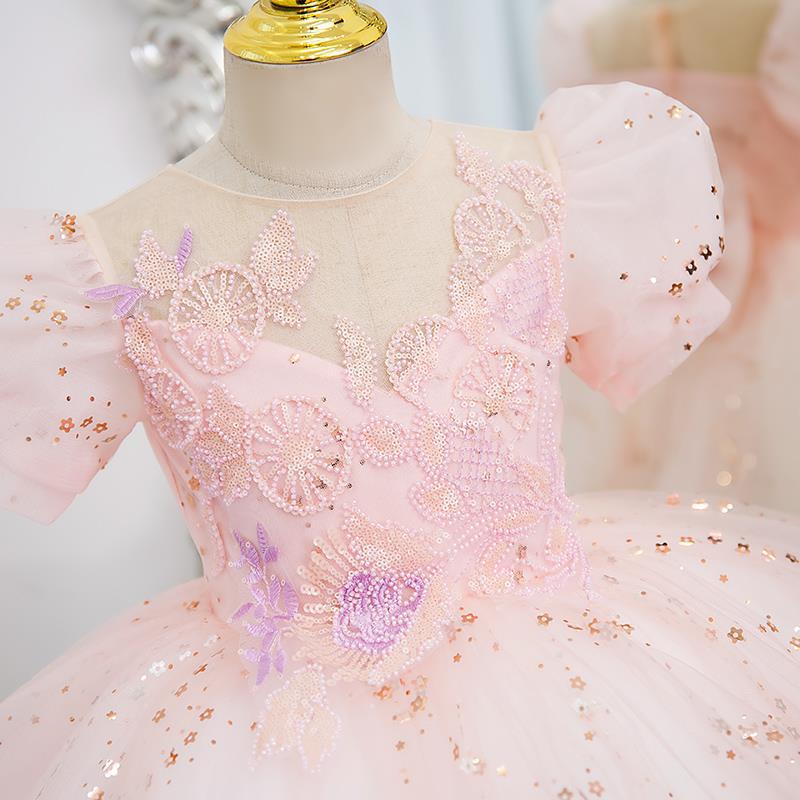 Baby Girl and Toddler Sequins Birthday Prom Dress Princess Dress