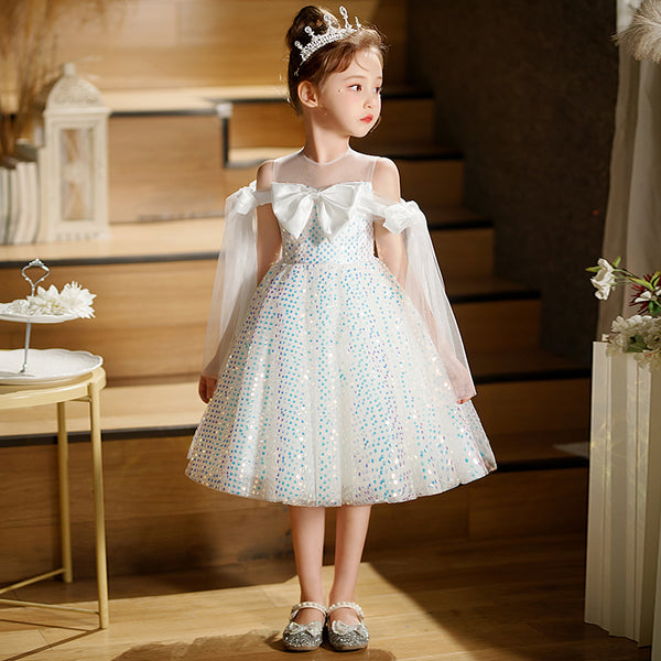 Luxury Flower Girls Princess Dress Tddler Pageant  Birthday Prom Dress