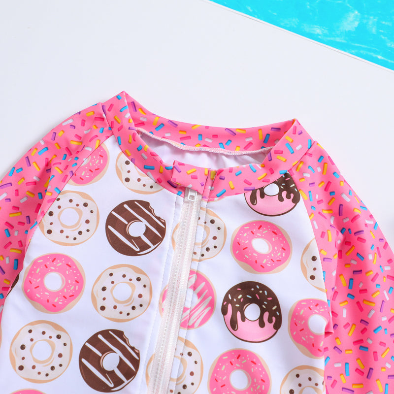 Cute Children's Swimsuit Girls One-piece Swimsuit Set