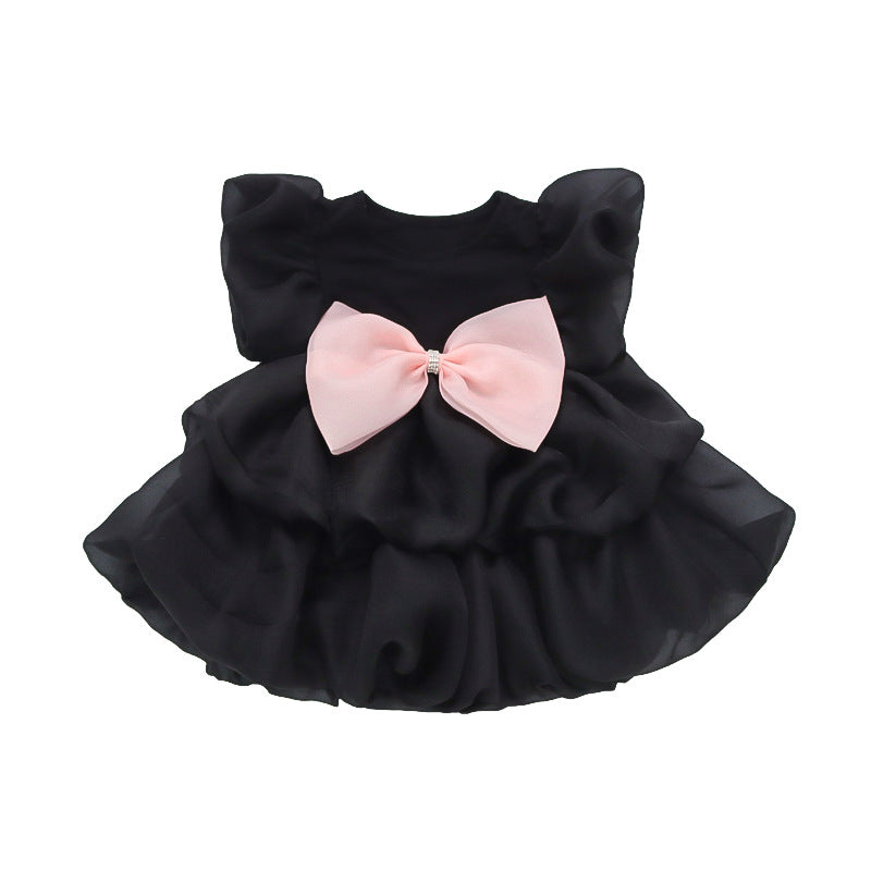 Black Toddler Communion Dress Fluffy Princess Birthday Dress