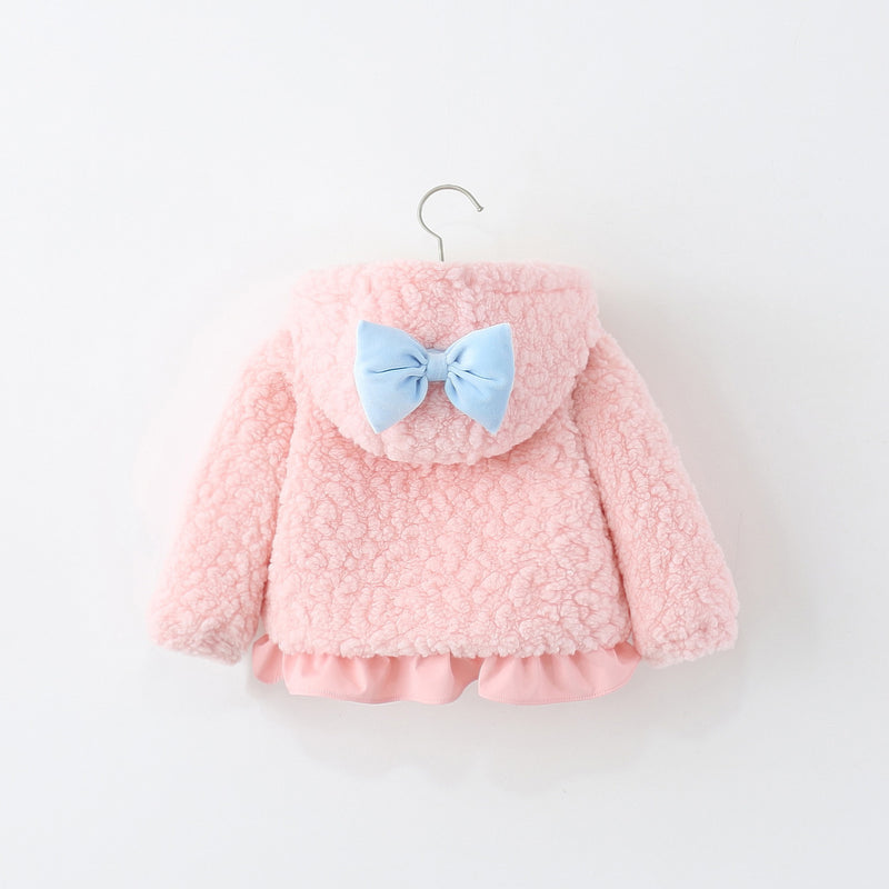 Girls Cute Cartoon Warm Hooded Coat