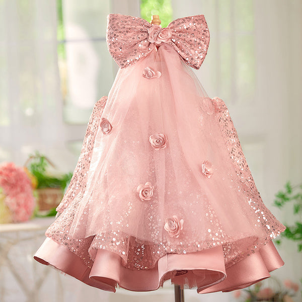 Girls Birthday Sequin Dress Girls Party Princess Dress