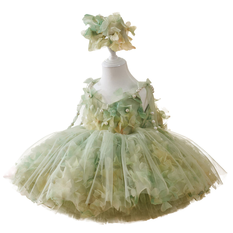Girls Birthday Princess Dress Flower Girl Elegant Dress