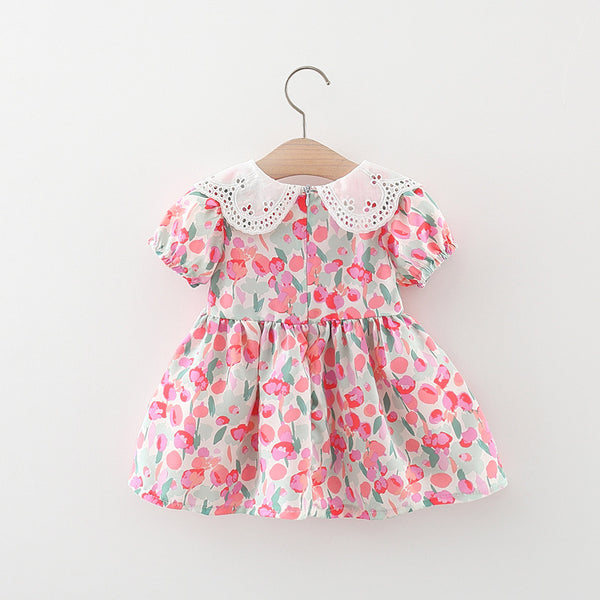 Cute Doll Collar Graffiti Dress