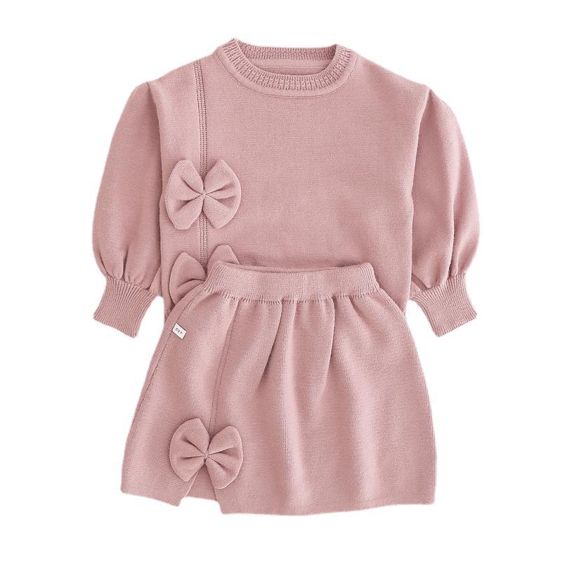 Baby Girl Bow-knot Cute Dress Infant Two Piece Set Princess Dress ...