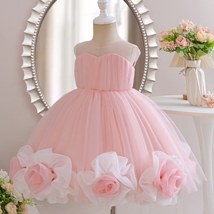 Summer New Girls Birthday Dress Flower Girl Princess Dress