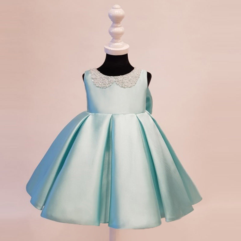 Elegant Baby Girl  Beauty Pageant Dress Toddler Christening Dress