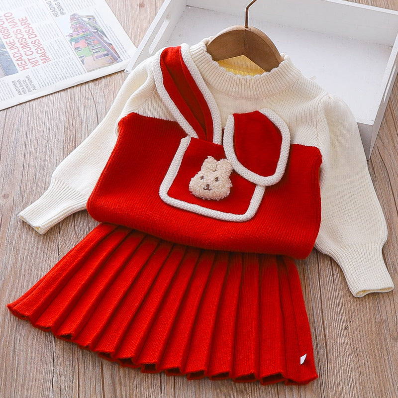 Girls Vacation Princess Outfit Girls Elegant Birthday Outfit Two-piece set Girls Vacation Princess Outfit Girls Elegant Birthday Outfit Two-piece set