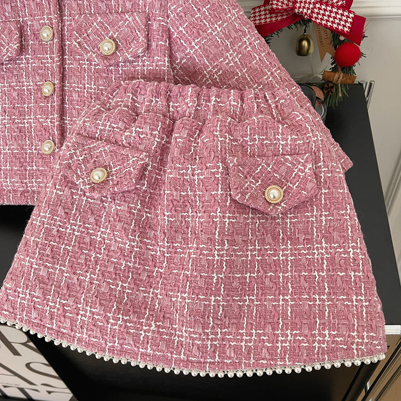 New Year Girls Pink  Two-piece Suit