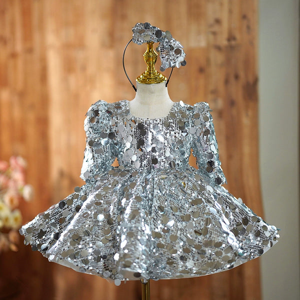 Luxurious Baby Girl First Communion Dress Toddler Birthday Party Princess Dress
