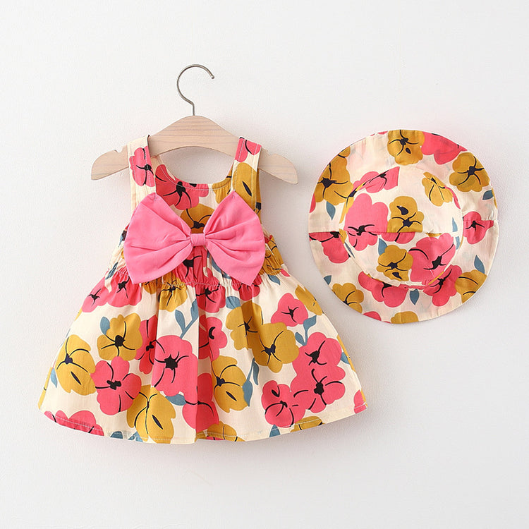 Baby Dress Sweet Baby Girl Big Bow Suspender Dress