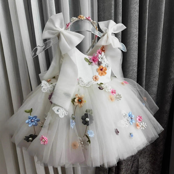 Children's Communion Dress Flower Girl Wedding Dress Girl White Princess Dress