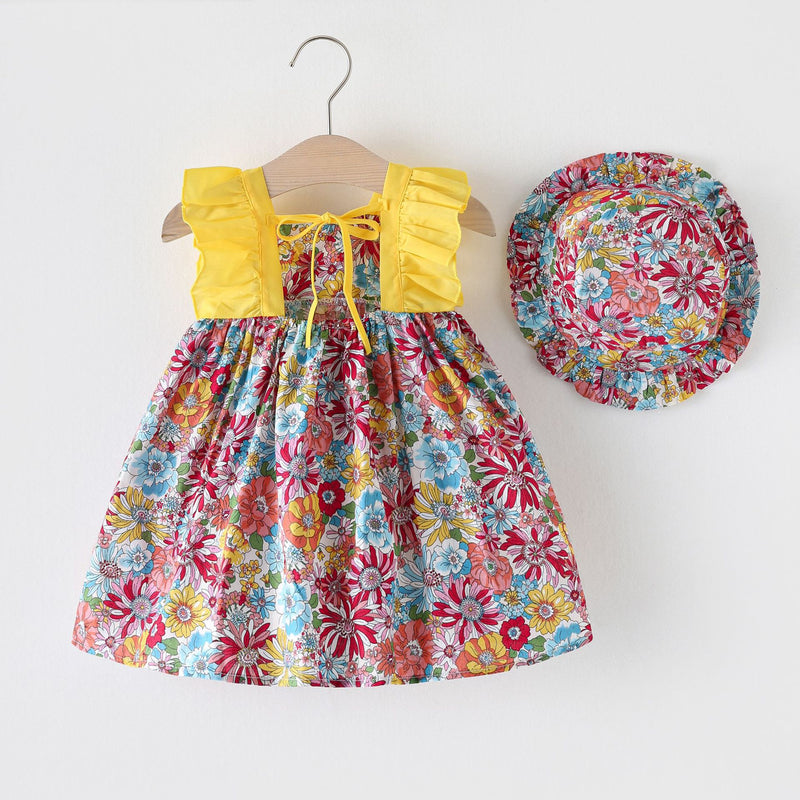 Girls Floral Vacation Dress Girls Summer Holiday Dress Girls Floral Vacation Dress Girls Summer Holiday Dress