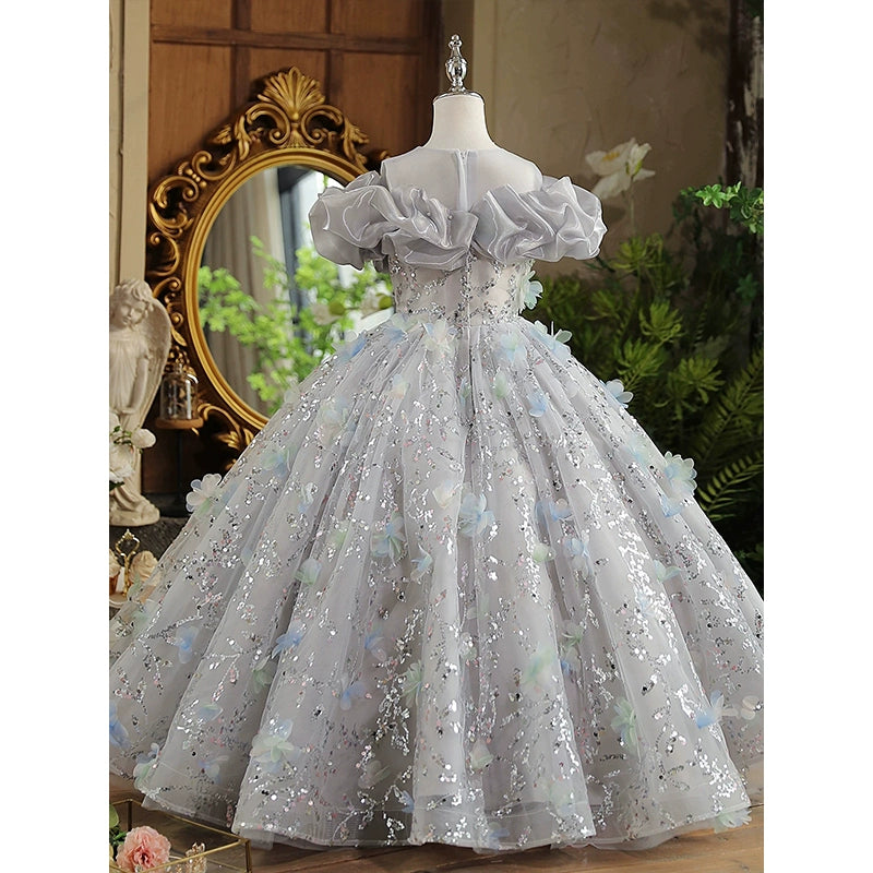 Girls Prom Elegant Dress Flower Girl Birthday Princess Dress