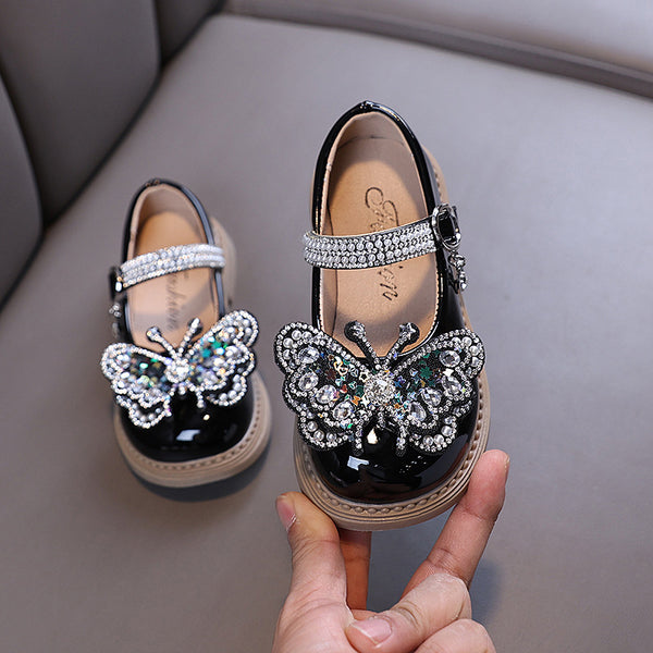 New Baby Girl Princess Diamond Leather Shoes