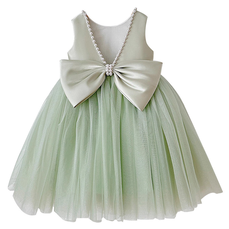 Girls Birthday Puff Dress Flower Girl Wedding Princess Dress