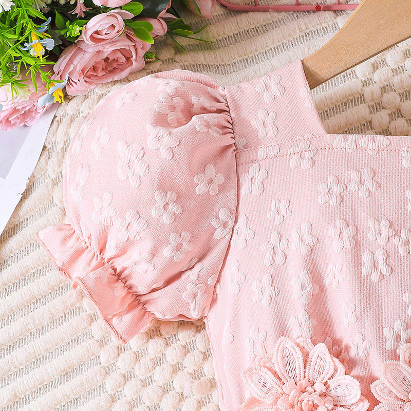 Girls Flower Dress Girls Birthday Elegant Princess Dress