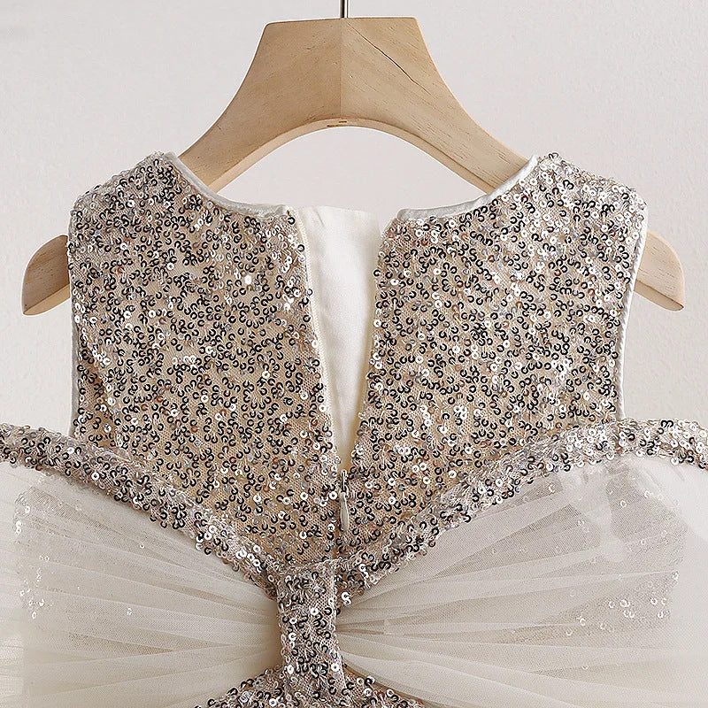 Children's Communion Dress Girls Sequin Princess Dress Girl Birthday Party Dress