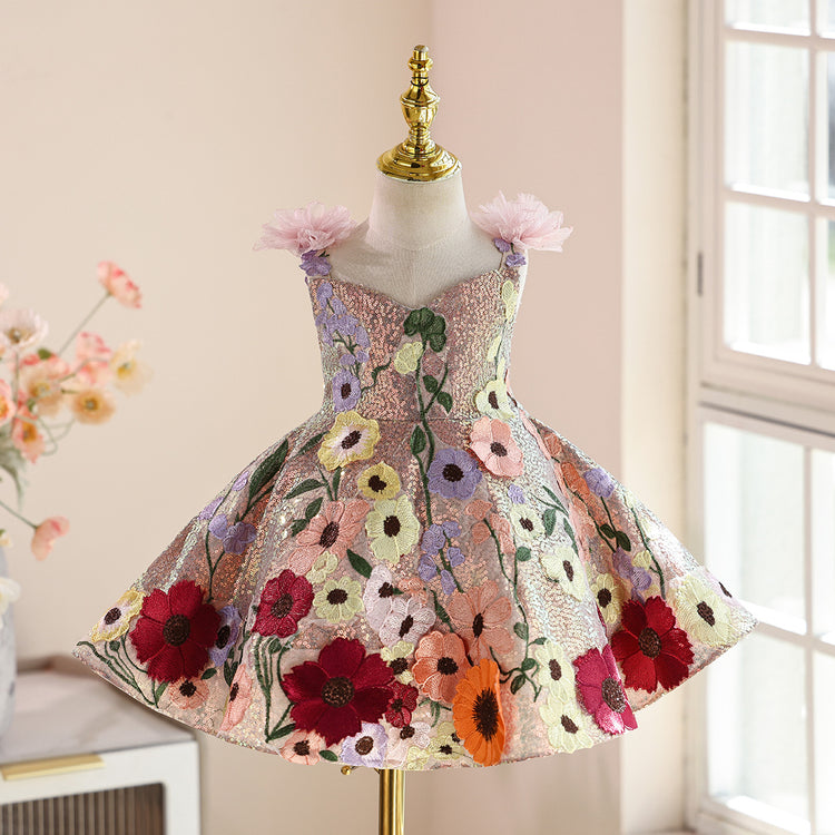 Girls' Birthday Dress Children's Christmas Princess Dress Flower Girl Dress