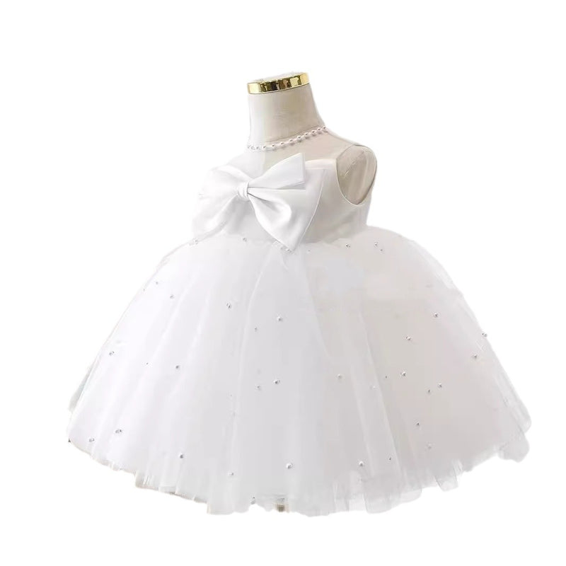 Cute Baby Girl Puffy Bead Princess Dress Toddler Birthday Princess Dress