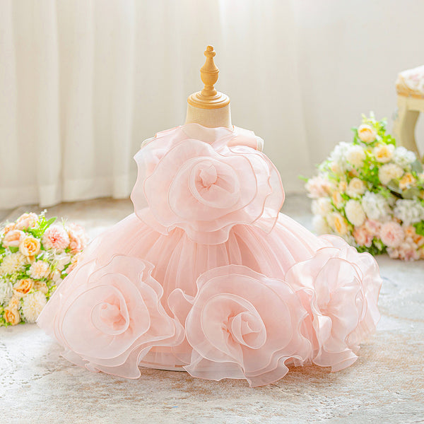 Girls Cute Communion Dress Flower Girl Wedding Princess Dress