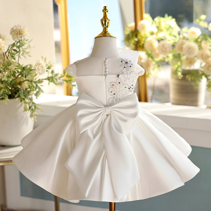 Children's Baptism Princess Dress Girl Birthday Party Dress Flower