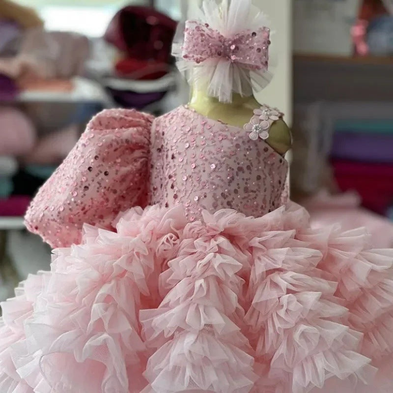 Baby Girl Sequin Dress Girl Birthday Princess Dress Children Party Dress