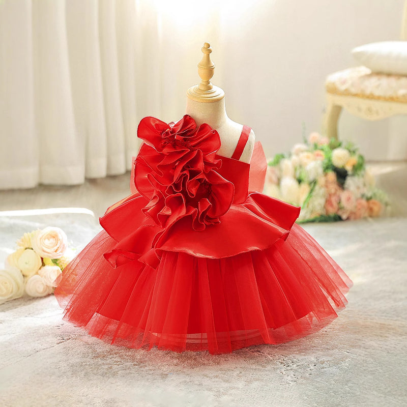 Girls Formal Dress Children's Birthday Princess Dress Flower Girl Puff Dress