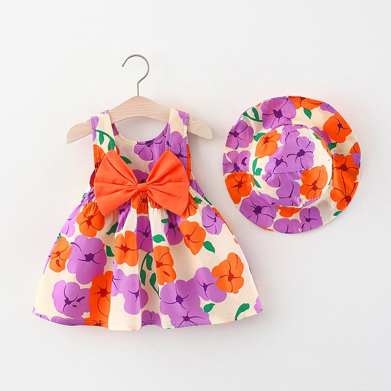 Baby Dress Sweet Baby Girl Big Bow Suspender Dress