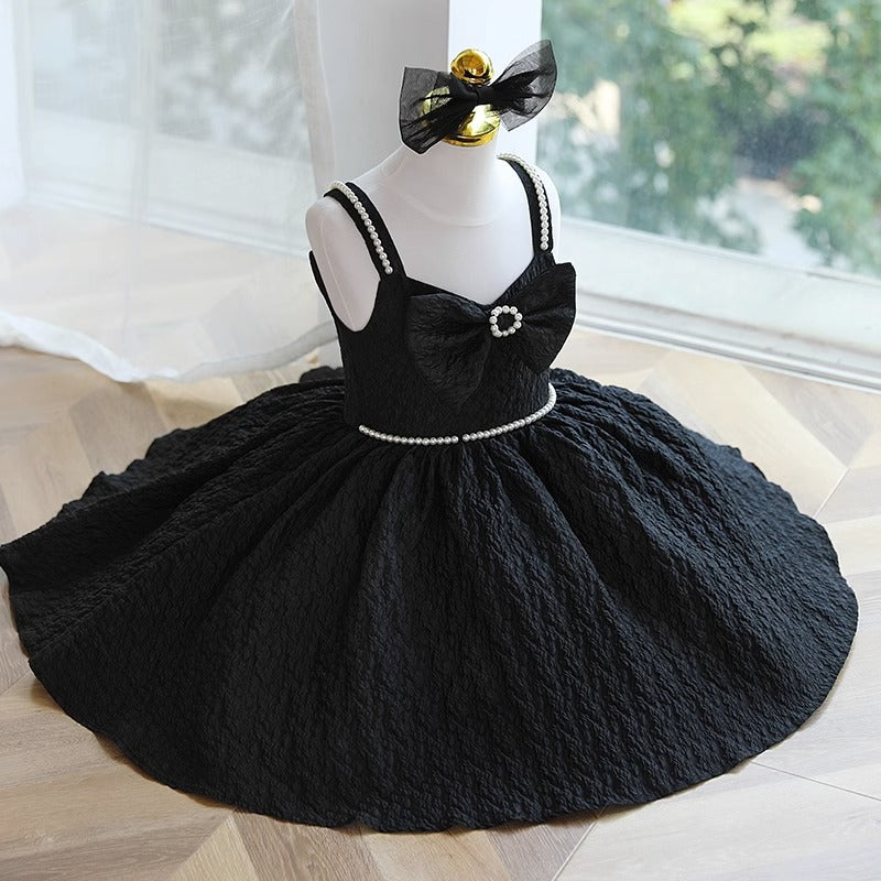 Baby Girl Dress Toddler Birthday Party Pageant Black Pearl Fluffy Sleeveless Dress, Black / 1-2 Years (90cm) Baby Girl Dress Toddler Birthday Party Pageant Black Pearl Fluffy Sleeveless Dress, Black / 1-2 Years (90cm)