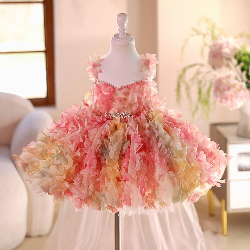 Girls Birthday Flower Princess Dress Children's Ball Dress