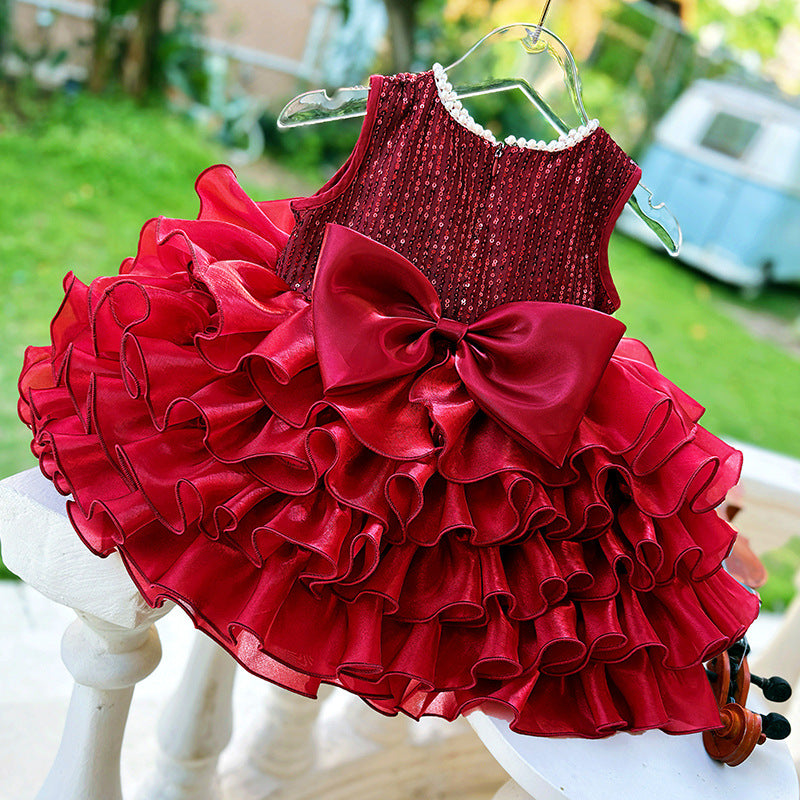 Girls Party Princess Dress Baby Girl Cute Birthday Dress