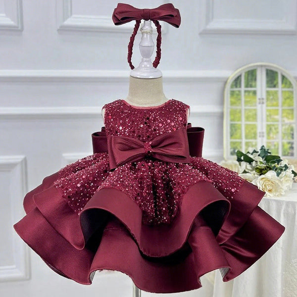 Girls Birthday Dress Baby Sequin Princess Dress Girls Christmas Dress