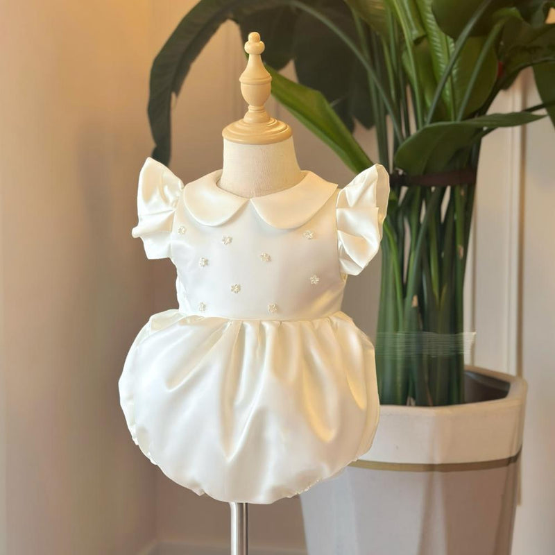 Baby Cute Communion Dress Girl White Birthday Princess Dress