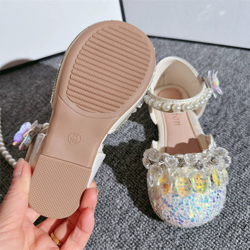 Girls Rhinestone Pendant Fantasy Princess Shoes