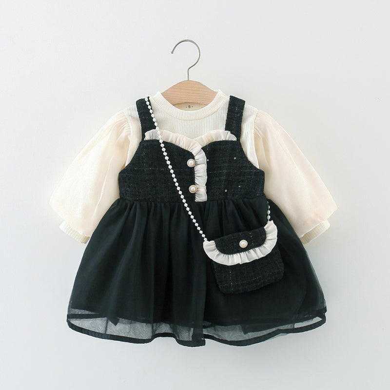 Baby Girl Stitching Style Two Piece Dress
