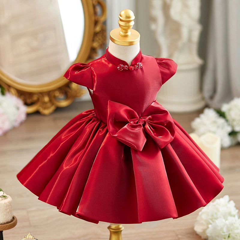 Red Baby Dress Girl Birthday Princess Dress Baby Communion Dress