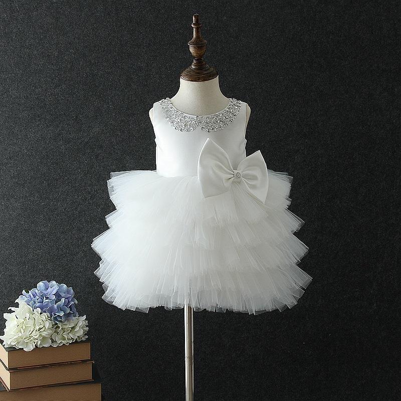 Baby Girl Pageant cupcake dress bow-knot princess dress