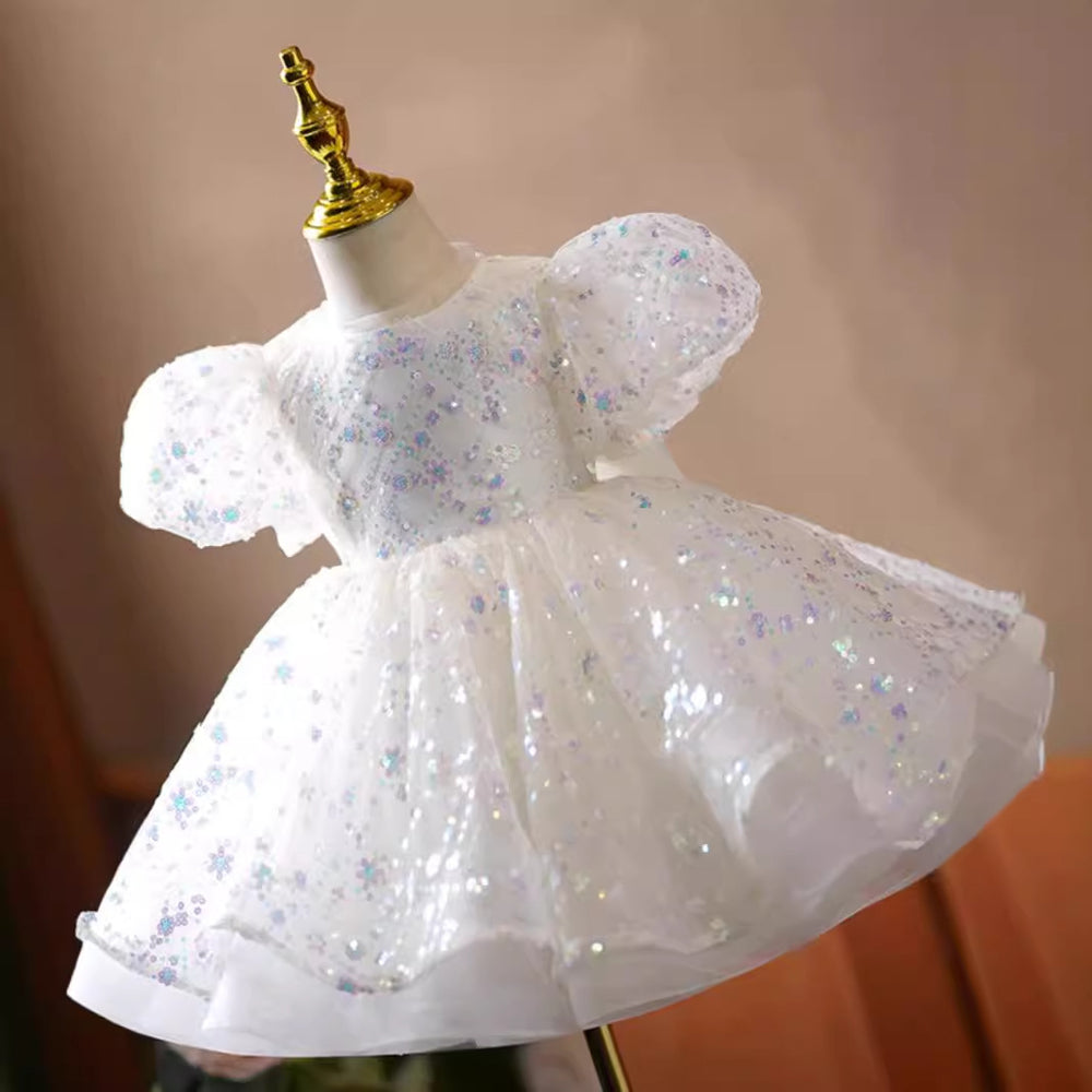 Girls Cute Birthday Princess Dress Flower Girl Wedding Puffy Dress – marryshe Girls Cute Birthday Princess Dress Flower Girl Wedding Puffy Dress – marryshe