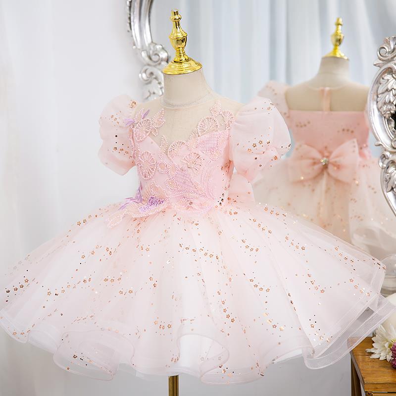 Baby Girl and Toddler Sequins Birthday Prom Dress Princess Dress