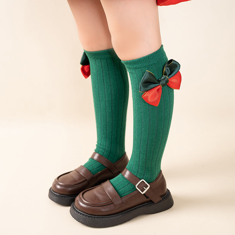 Girls' New Year Christmas Mid-calf Socks
