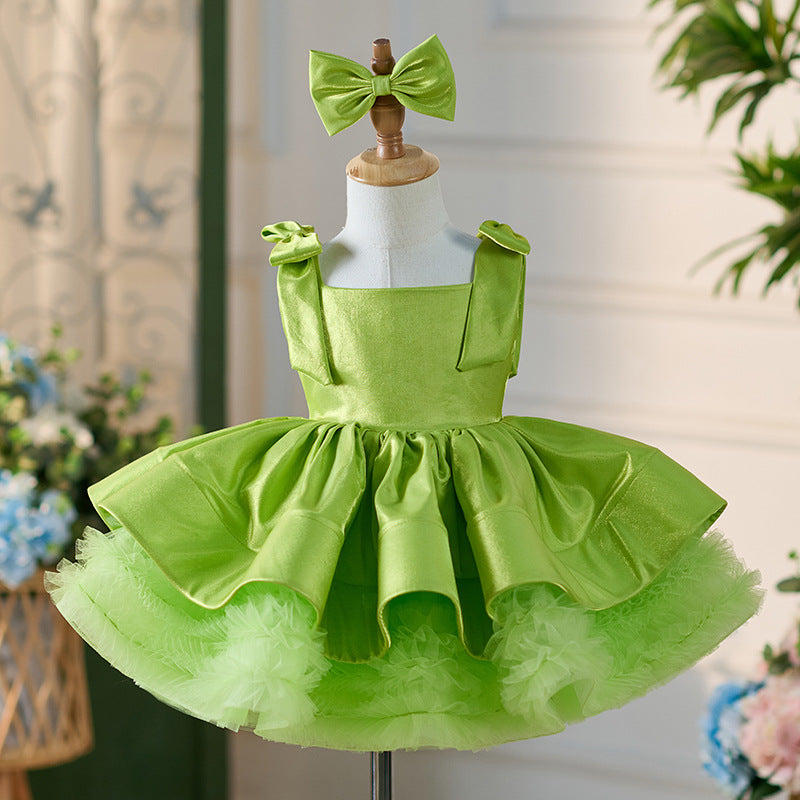 Elegant Baby Girl First Communion Dress Toddler Birthday Princess Dress