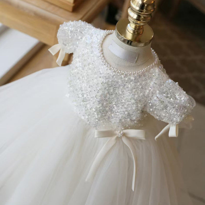 Baby Girl Birthday Dress Girl Party Dress Flower Girl Sequin Princess Dress